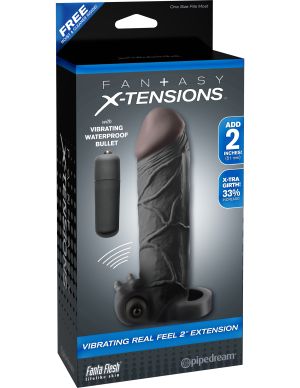 X-TENSIONS VIBRATING REALFEEL 2INCH EXT. BLACK 16.5cm