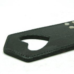 Black Heart Paddle with Silver Studs