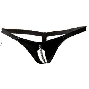 Crotchless String With Chain, Black Level - L/XL