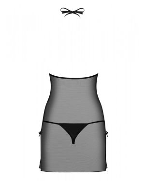 Bisquitta chemise & thong black, Obsessive - S/M
