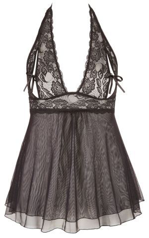Lace Babydoll Cottelli Collection Curves, black- 2XL