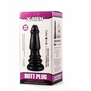 X-Men 10" Extra Girthy Butt Plug Black III (26.8cm x 9.1cm)