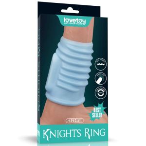 Vibrating Spiral Knights Ring Blue