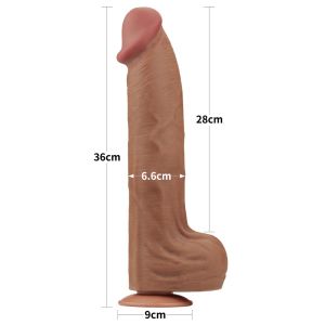 14'' King Sized Sliding Skin Dual Layer Dong Brown (36cm)