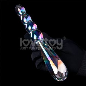 Twilight Gleam Glass Dildo- Rising Ripples (19cm)