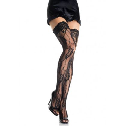 Roce Lace Thigh Highs Black - O/S