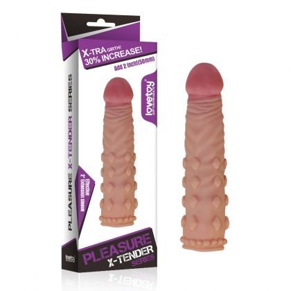 Pleasure X-Tender Penis Sleeve Flesh 18.5cm