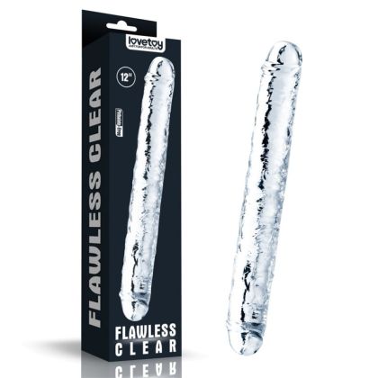 12'' Flawless Clear Double Dildo