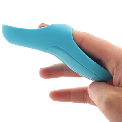SATISFYER Teaser light finger albastru 12.5cm - Reincarcabil