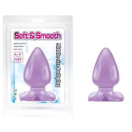 Charmly Soft & Smooth Butt Plug Purple (9 x 5.4cm)