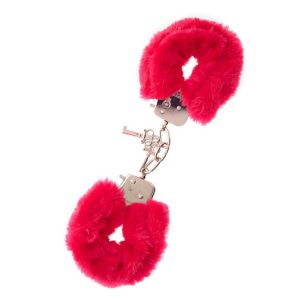 Furry Cuffs with Plush red