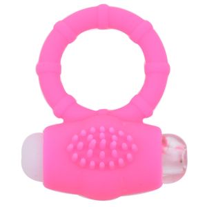 Pink Color Silicone Vibrating Cock Ring
