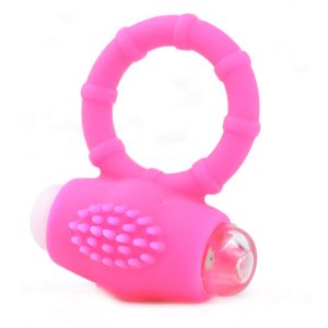 Pink Color Silicone Vibrating Cock Ring