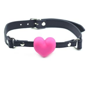Pink Silicone Heart Shape Gag