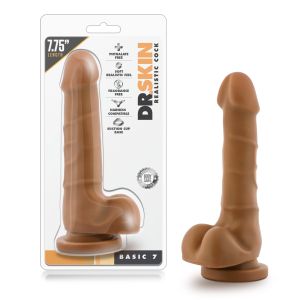 Dr. Skin - Realistic Cock - Basic 7 - Mocha-19cm