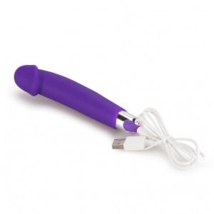 Rechargeable IJOY Silicone Dildo Purple