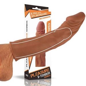 Prelungitor penis Pleasure X-Tender 18cm- Mulatru