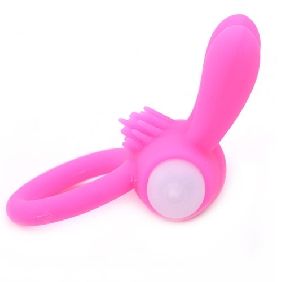 Silicone Pink Rabbit Vibrating Cock Ring