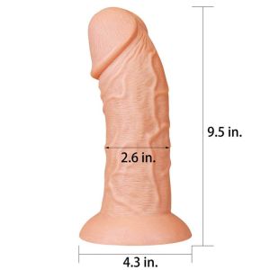  Realistic Curved Dildo Flesh 23 x 6.5cm