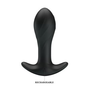 Pretty Love Anal Plug Vibrating Massager Black 10.4cm