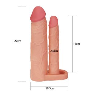 Add 2" Double Penis Sleeve