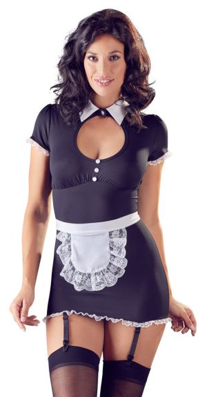 Maid's Dress with suspender straps, Cottelli - S