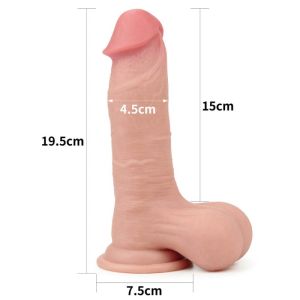 Sliding Skin Dual Layer Dong - Whole Testicle 19.5cm