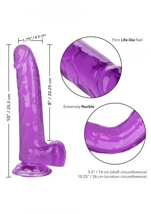 Queen Size Dong 8 Inch, Purple