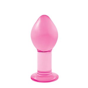 Dop anal sticla Crystal Large Pink 10cm