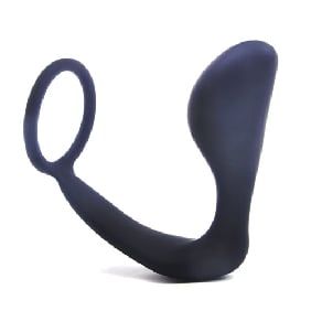Black Silicone Ass-Gasm Plug with Cockring
