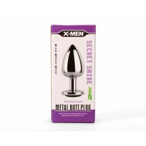 X-MEN Secret Shade Metal Butt Plug Black S (7.1cm)