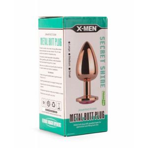 X-MEN Secret Shade Metal Butt Plug Rose S (7.1cm)