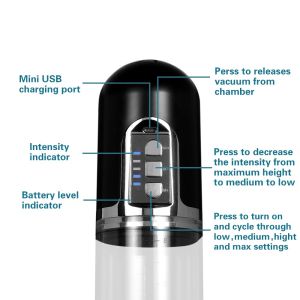 X-MEN Pompa Penis cu vibratii -Reincarcabil USB   