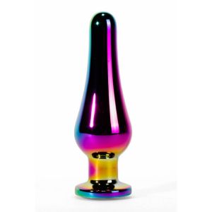 Secret Shine Metal Butt Plug Rainbow M (11.2cm)