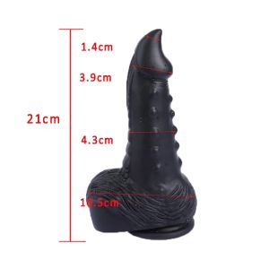 X-MEN Dildo Silicone Pleasure Black  21cm