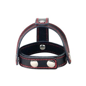 TSTYLE LEATHER COCKRING WITH BALL DIVIDER