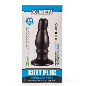 X-Men 10" Extra Girthy Butt Plug Black VII (22.3cm)