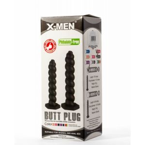 X-Men 7.87" Silicone Butt Plug Black S (20cm)