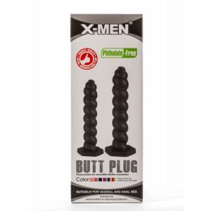 X-Men 9.45" Butt Plug Silicone Black M (24cm)
