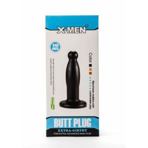 X-Men 9.45" Extra Girthy Butt Plug Black (24cm x 6cm)