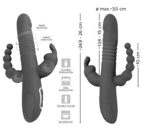 Thrusting Pearl Triple Vibrator (24,8 cm - 26 cm)