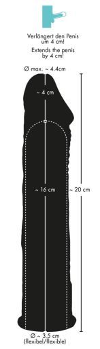 Silicone Extension black (19 cm)