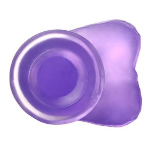 6" Jelly Studs Crystal Dildo Small - Purple