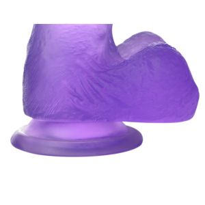 6" Jelly Studs Crystal Dildo Small - Purple