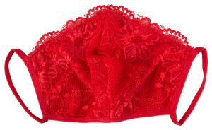 Mask with Lace Red, Cotelli Accessoires