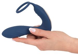 Vibrating Prostate Plug with Cock Ring (14,5 cm)