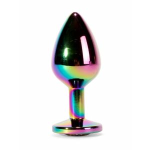 Mediu Secret Shine Metal Butt Plug Rainbow (8.2 x3.4cm)