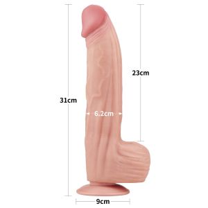 12'' King Sized Sliding Skin Dual Layer Dong (31cm)