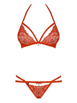 Set 2 piese Obsessive, 838-SET-3, red - S/M
