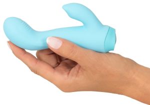 Mini rabbit vibrator, blue (13.7 cm)